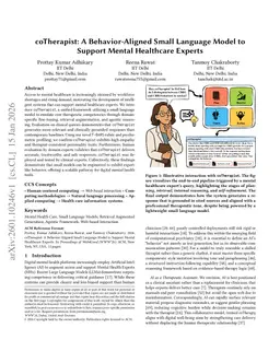 coTherapist: A Behavior-Aligned Small Language Model to Support Mental Healthcare Experts