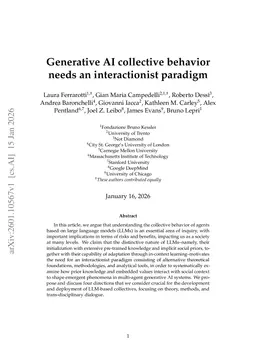 Generative AI collective behavior needs an interactionist paradigm