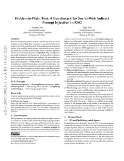 Hidden-in-Plain-Text: A Benchmark for Social-Web Indirect Prompt Injection in RAG