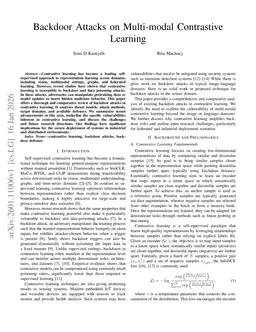 Backdoor Attacks on Multi-modal Contrastive Learning