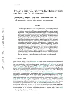 Beyond Model Scaling: Test-Time Intervention for Efficient Deep Reasoning