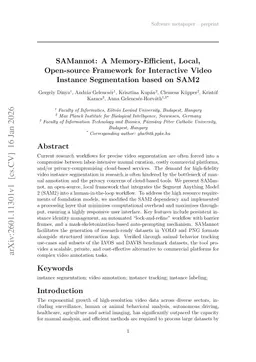 SAMannot: A Memory-Efficient, Local, Open-source Framework for Interactive Video Instance Segmentation based on SAM2