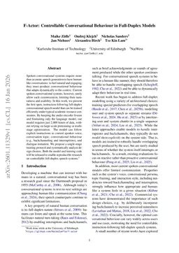 F-Actor: Controllable Conversational Behaviour in Full-Duplex Models