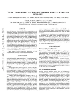 Predict the Retrieval! Test time adaptation for Retrieval Augmented Generation