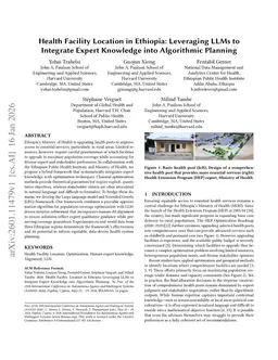 Health Facility Location in Ethiopia: Leveraging LLMs to Integrate Expert Knowledge into Algorithmic Planning