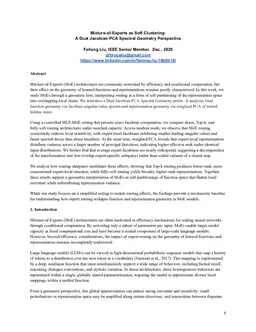 Mixture-of-Experts as Soft Clustering: A Dual Jacobian-PCA Spectral Geometry Perspective