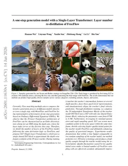 A one-step generation model with a Single-Layer Transformer: Layer number re-distillation of FreeFlow