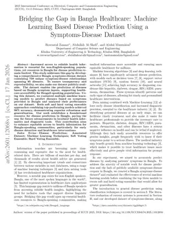 Bridging the Gap in Bangla Healthcare: Machine Learning Based Disease Prediction Using a Symptoms-Disease Dataset