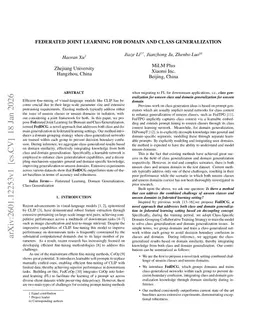 Federated Joint Learning for Domain and Class Generalization