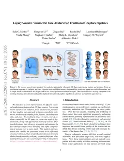 LegacyAvatars: Volumetric Face Avatars For Traditional Graphics Pipelines