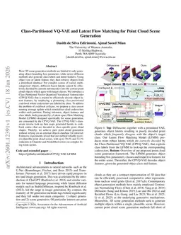 Class-Partitioned VQ-VAE and Latent Flow Matching for Point Cloud Scene Generation