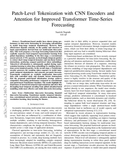 Patch-Level Tokenization with CNN Encoders and Attention for Improved Transformer Time-Series Forecasting