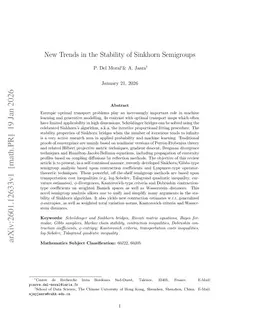 New Trends in the Stability of Sinkhorn Semigroups