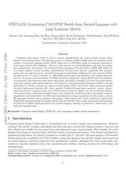 STEP-LLM: Generating CAD STEP Models from Natural Language with Large Language Models