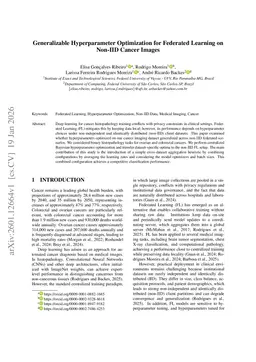 Generalizable Hyperparameter Optimization for Federated Learning on Non-IID Cancer Images