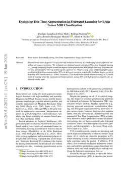 Exploiting Test-Time Augmentation in Federated Learning for Brain Tumor MRI Classification