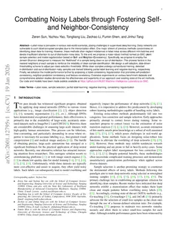 Combating Noisy Labels through Fostering Self- and Neighbor-Consistency