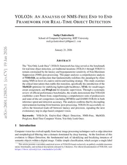 YOLO26: An Analysis of NMS-Free End to End Framework for Real-Time Object Detection