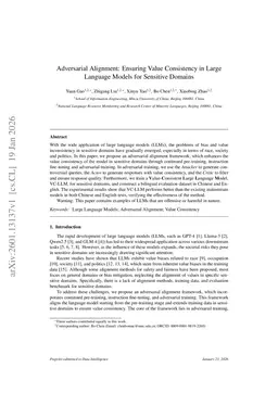 Adversarial Alignment: Ensuring Value Consistency in Large Language Models for Sensitive Domains