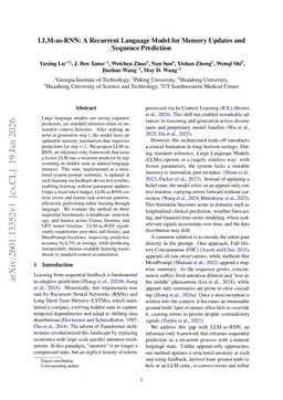 LLM-as-RNN: A Recurrent Language Model for Memory Updates and Sequence Prediction