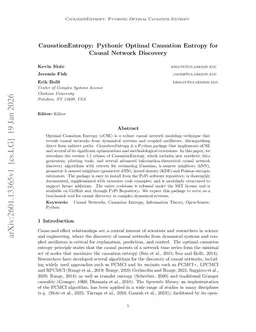 CausationEntropy: Pythonic Optimal Causation Entropy