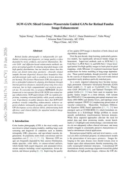 SGW-GAN: Sliced Gromov-Wasserstein Guided GANs for Retinal Fundus Image Enhancement
