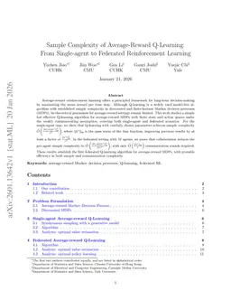 Sample Complexity of Average-Reward Q-Learning: From Single-agent to Federated Reinforcement Learning