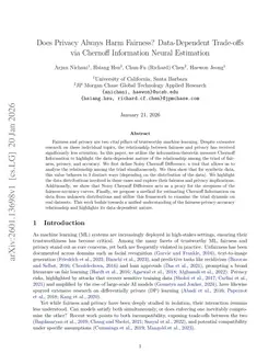 Does Privacy Always Harm Fairness? Data-Dependent Trade-offs via Chernoff Information Neural Estimation