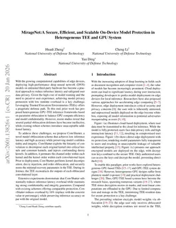 MirageNet:A Secure, Efficient, and Scalable On-Device Model Protection in Heterogeneous TEE and GPU System