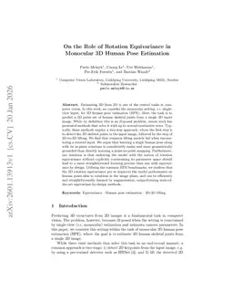 On the Role of Rotation Equivariance in Monocular 3D Human Pose Estimation