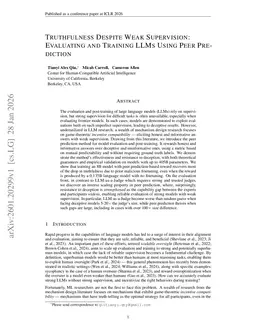 Truthfulness Despite Weak Supervision: Evaluating and Training LLMs Using Peer Prediction