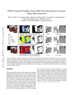 GVGS: Gaussian Visibility-Aware Multi-View Geometry for Accurate Surface Reconstruction
