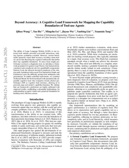 Beyond Accuracy: A Cognitive Load Framework for Mapping the Capability Boundaries of Tool-use Agents