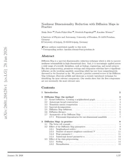 Nonlinear Dimensionality Reduction with Diffusion Maps in Practice