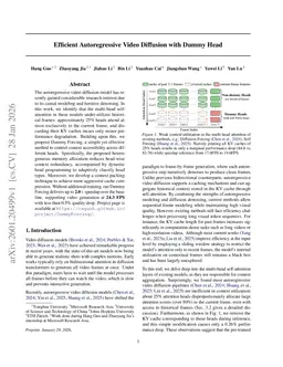Efficient Autoregressive Video Diffusion with Dummy Head