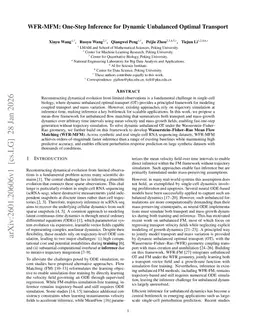 WFR-MFM: One-Step Inference for Dynamic Unbalanced Optimal Transport