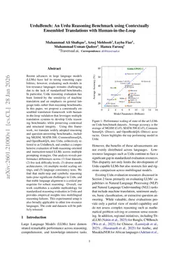 UrduBench: An Urdu Reasoning Benchmark using Contextually Ensembled Translations with Human-in-the-Loop