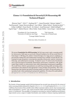 Llama-3.1-FoundationAI-SecurityLLM-Reasoning-8B Technical Report