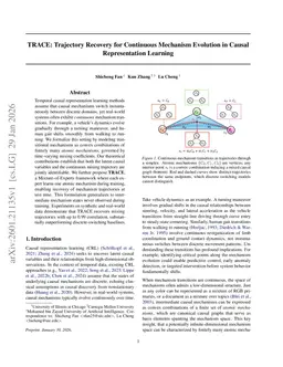 TRACE: Trajectory Recovery for Continuous Mechanism Evolution in Causal Representation Learning