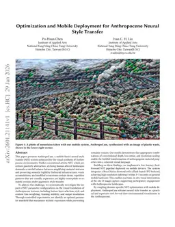 Optimization and Mobile Deployment for Anthropocene Neural Style Transfer