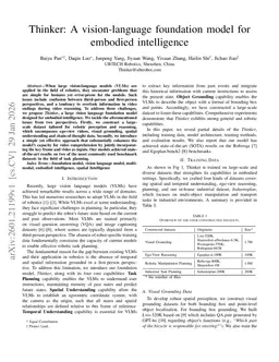 Thinker: A vision-language foundation model for embodied intelligence
