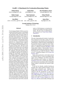 GeoRC: A Benchmark for Geolocation Reasoning Chains