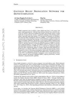 Gaussian Belief Propagation Network for Depth Completion