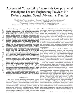 Adversarial Vulnerability Transcends Computational Paradigms: Feature Engineering Provides No Defense Against Neural Adversarial Transfer