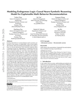 Modeling Endogenous Logic: Causal Neuro-Symbolic Reasoning Model for Explainable Multi-Behavior Recommendation