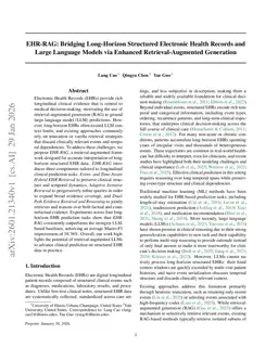 EHR-RAG: Bridging Long-Horizon Structured Electronic Health Records and Large Language Models via Enhanced Retrieval-Augmented Generation
