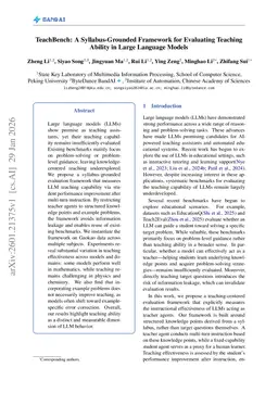 TeachBench: A Syllabus-Grounded Framework for Evaluating Teaching Ability in Large Language Models