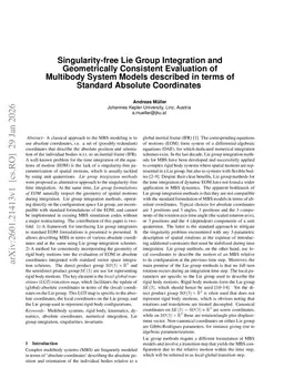 Singularity-Free Lie Group Integration and Geometrically Consistent Evaluation of Multibody System Models Described in Terms of Standard Absolute Coordinates