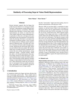 Similarity of Processing Steps in Vision Model Representations
