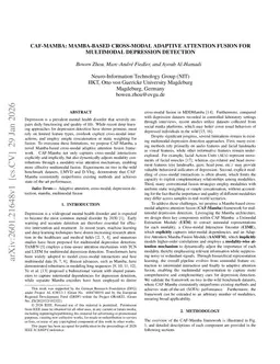 CAF-Mamba: Mamba-Based Cross-Modal Adaptive Attention Fusion for Multimodal Depression Detection